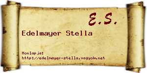 Edelmayer Stella névjegykártya